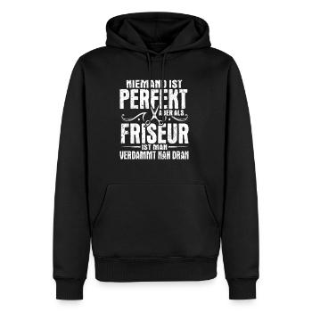 Friseur Coiffeur - Männer Premium Bio Hoodie - Schwarz - Vorne - Nico (187cm)