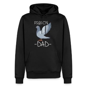 Pigeon Dad father dad dove father - Men’s Premium Organic Hoodie - black - Front - Nico (187cm)