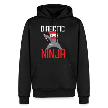 Ninja du diabète - Sweat à capuche Premium bio Homme - noir - Devant - Nico (187cm)