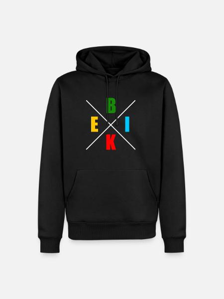 VÉLO - Vélo VTT - Sweat à capuche Premium bio Homme - noir