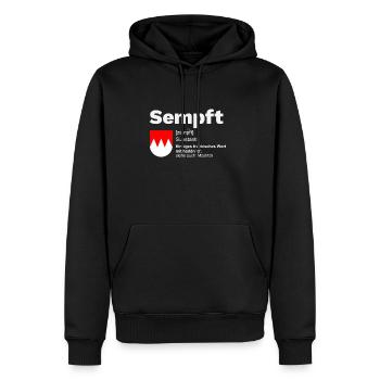 Fränkisch Franken Mostrich Proverbe Cadeau - Sweat à capuche Premium bio Homme - noir - Devant - Nico (187cm)