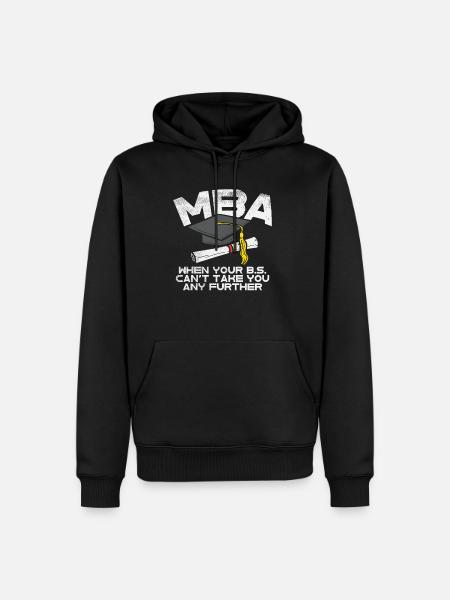MBA Master Studium Absolvent Geschenk - Männer Premium Bio Hoodie - Schwarz