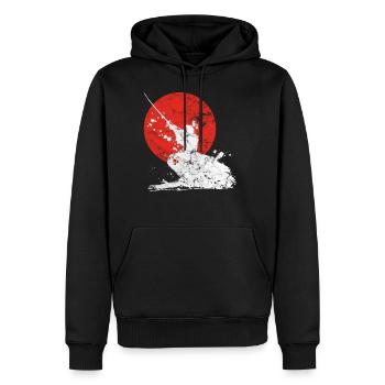 Japanese samurai warrior - Men’s Premium Organic Hoodie - black - Front - Nico (187cm)