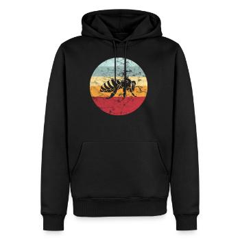 Biene Imker Vintage Geschenk - Männer Premium Bio Hoodie - Schwarz - Vorne - Nico (187cm)