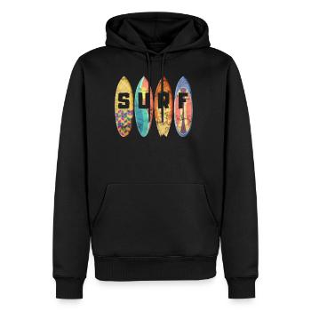 Surf Wellenreiten Surfer Surfen Geschenk - Männer Premium Bio Hoodie - Schwarz - Vorne - Nico (187cm)