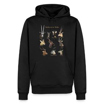 Antilopen auf Safari in Afrika - Männer Premium Bio Hoodie - Schwarz - Vorne - Nico (187cm)
