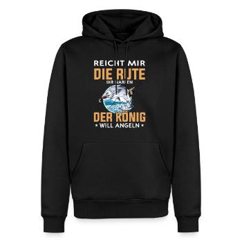 Rute Angeln König Fischer Fischen - Männer Premium Bio Hoodie - Schwarz - Vorne - Nico (187cm)