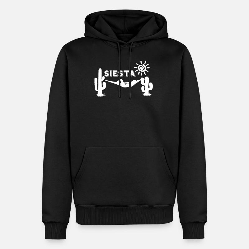 Cadeau espagnol Siesta Mexico - Sweat à capuche Premium bio Homme - noir