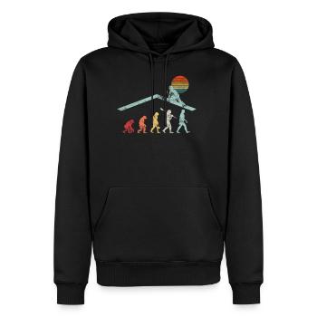 Dachdecker Handwerker Zimmermann Evolution Geschen - Männer Premium Bio Hoodie - Schwarz - Vorne - Nico (187cm)