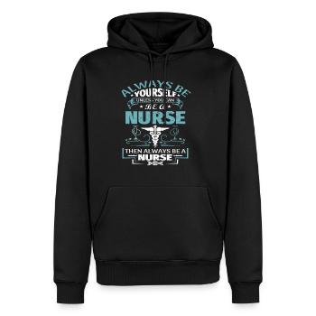 Krankenschwester Pflegekräfte Krankenhaus - Männer Premium Bio Hoodie - Schwarz - Vorne - Nico (187cm)