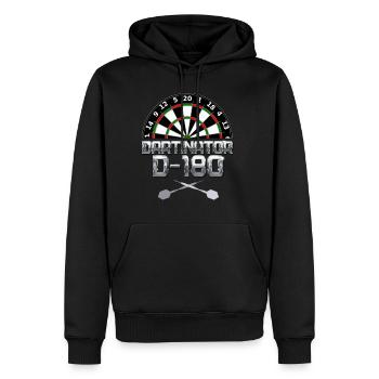 Darts Dartinator D-180 One hundred Eighty Sport - Männer Premium Bio Hoodie - Schwarz - Vorne - Nico (187cm)