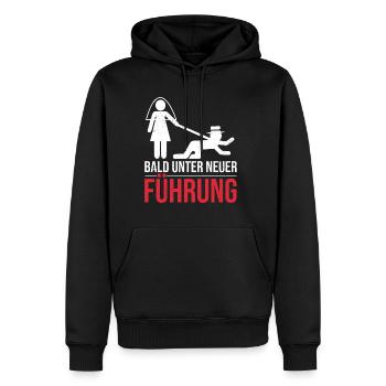 JGA Party Bald unter neuer Führung - Männer Premium Bio Hoodie - Schwarz - Vorne - Nico (187cm)