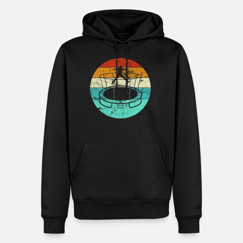 Trampolin - Männer Premium Bio Hoodie - Schwarz