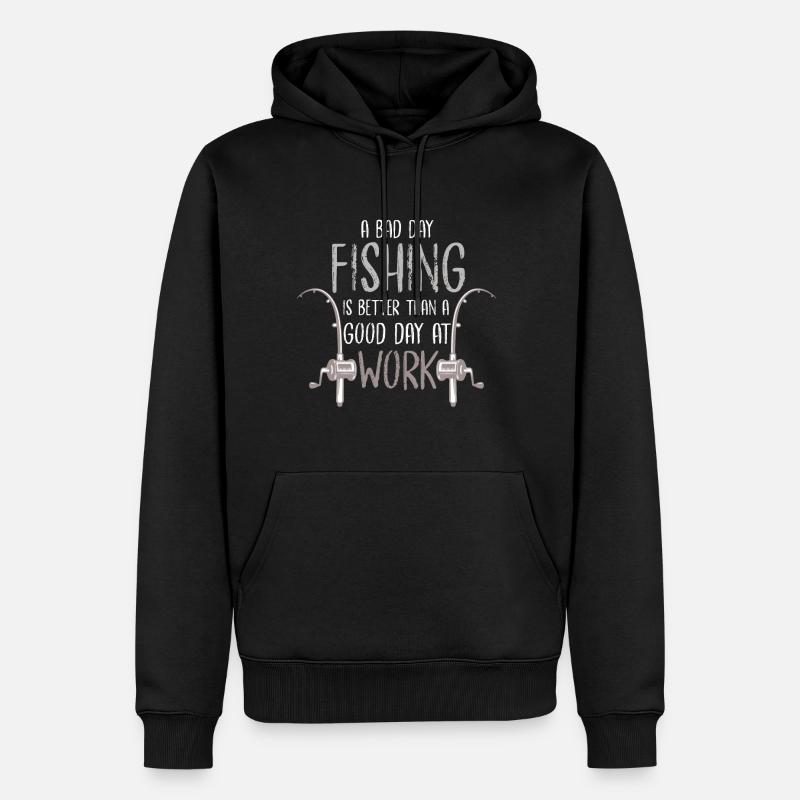pêche pêche - Sweat à capuche Premium bio Homme - noir