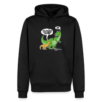 Dino letzte Einhorn gegessen spruch - Männer Premium Bio Hoodie - Schwarz - Vorne - Nico (187cm)
