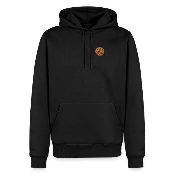 Cookie Peace Pectoraux Biscuits Hippie Idée cadeau - Sweat à capuche Premium bio Homme - noir - Devant - Nico (187cm)