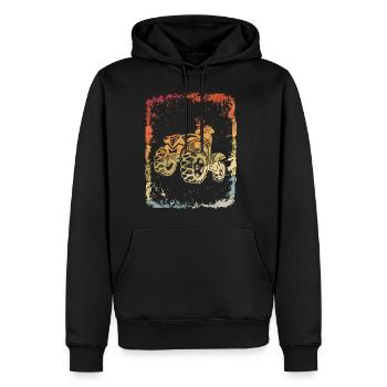 Vintage Quad Gift Quad Rider Retro Biker - Men’s Premium Organic Hoodie - black - Front - Nico (187cm)