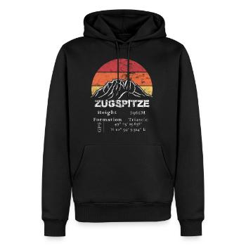 ZUGSPITZE BERG WANDERN BERGSTEIGEN HIKEN - Männer Premium Bio Hoodie - Schwarz - Vorne - Nico (187cm)