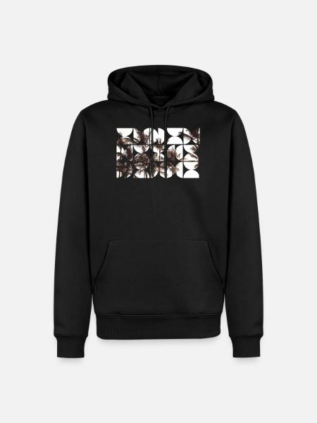 Vintage Palm Pattern - Men’s Premium Organic Hoodie - black