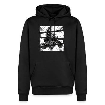Motosport Quad Biker ATV Offroad Quad Bike Split - Sweat à capuche Premium bio Homme - noir - Devant - Nico (187cm)