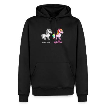 Reiki Einhorn Meditation Japanisch Lotusblume - Männer Premium Bio Hoodie - Schwarz - Vorne - Nico (187cm)