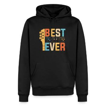 Bester Papa Ever Gitarre Chords Musikalisch - Männer Premium Bio Hoodie - Schwarz - Vorne - Nico (187cm)