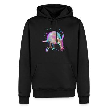 Aardvark aardvark gift - Men’s Premium Organic Hoodie - black - Front - Nico (187cm)