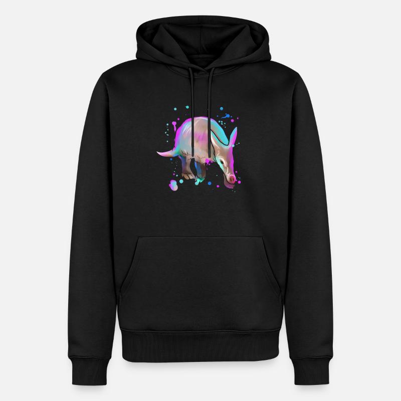 Erdferkel Aardvark Geschenk - Männer Premium Bio Hoodie - Schwarz