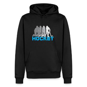 hockey feldhockey hockeyschläger sport eishockey - Männer Premium Bio Hoodie - Schwarz - Vorne - Nico (187cm)