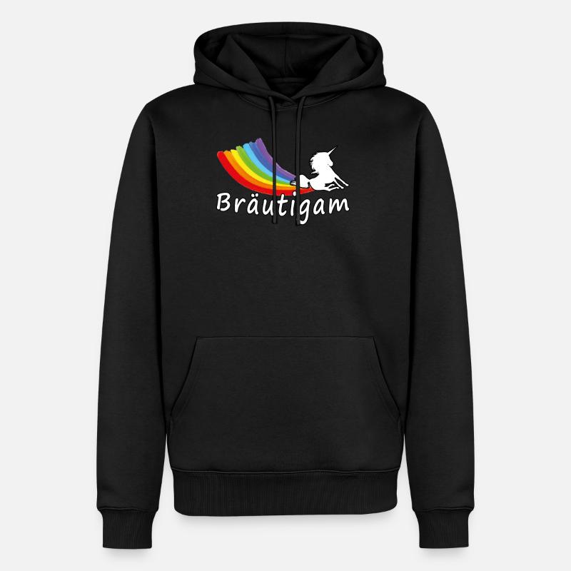 Bräutigam - Männer Premium Bio Hoodie - Schwarz