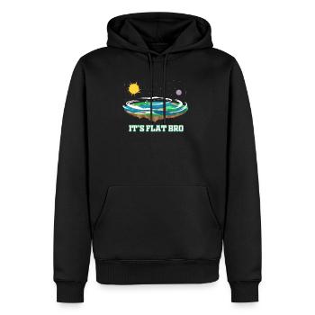 Flache Erde It's Flat Bro Verschwörung Flat Earth - Männer Premium Bio Hoodie - Schwarz - Vorne - Nico (187cm)