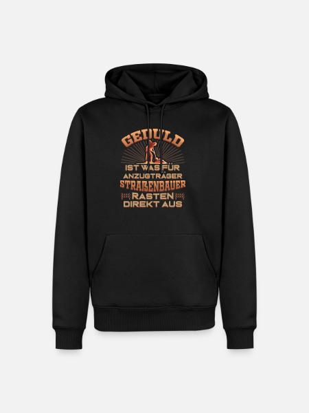 Straßenbauer Straßenbau Bauarbeiter - Männer Premium Bio Hoodie - Schwarz
