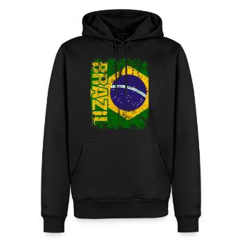 Brazil - Männer Premium Bio Hoodie - Schwarz - Vorne - Nico (187cm)