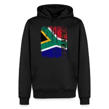 South Africa - Männer Premium Bio Hoodie - Schwarz - Vorne - Nico (187cm)