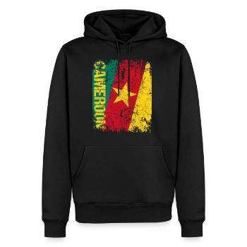Cameroon - Männer Premium Bio Hoodie - Schwarz - Vorne - Nico (187cm)