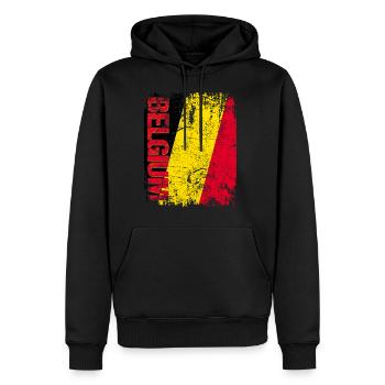 Belgium - Sweat à capuche Premium bio Homme - noir - Devant - Nico (187cm)