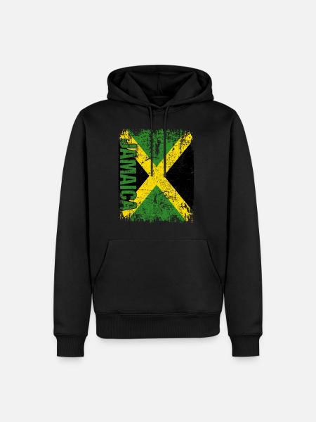 Jamaica - Männer Premium Bio Hoodie - Schwarz