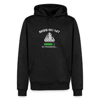 Snooker Frame 147 Maximum In Progress Gift - Men’s Premium Organic Hoodie - black - Front - Nico (187cm)