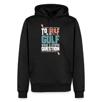 golf golfer golfschläger golfspieler geschenkidee - Männer Premium Bio Hoodie - Schwarz - Vorne - Nico (187cm)