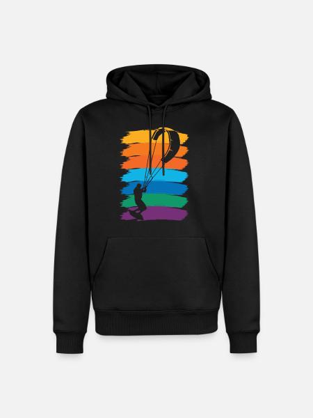kite kitesurfer kitesurf kite kitesurf - Sweat à capuche Premium bio Homme - noir