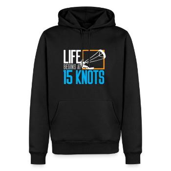 kite kitesurfer kiteboarding kiten kitesurfen - Männer Premium Bio Hoodie - Schwarz - Vorne - Nico (187cm)