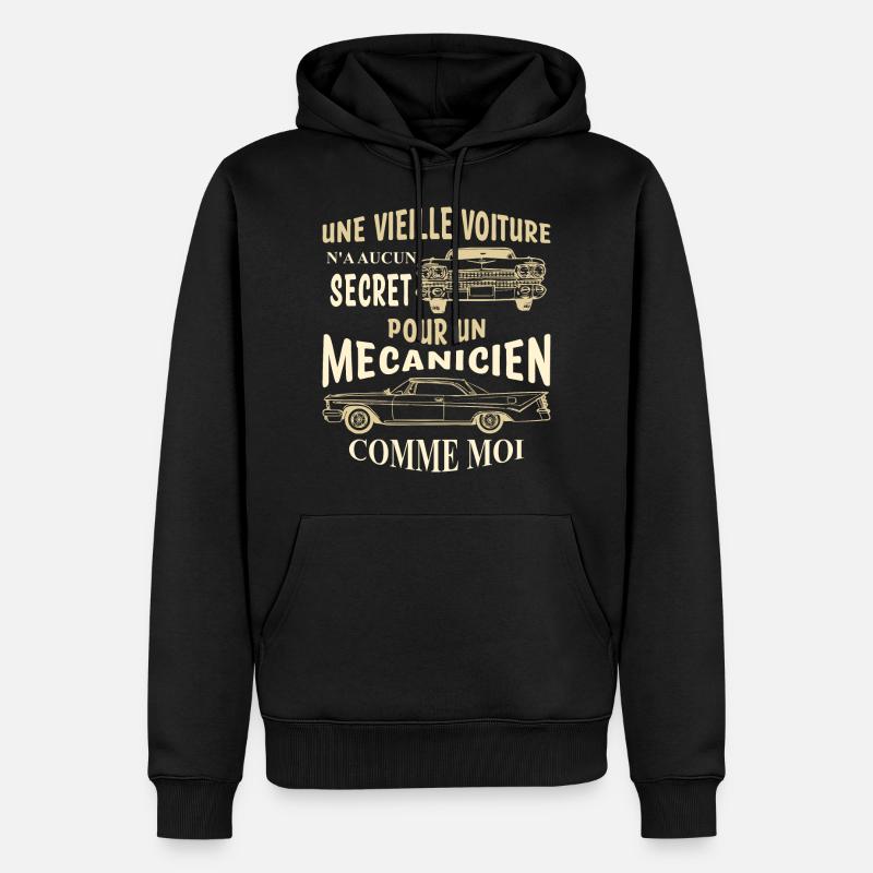 Mechanischer Humor - Männer Premium Bio Hoodie - Schwarz