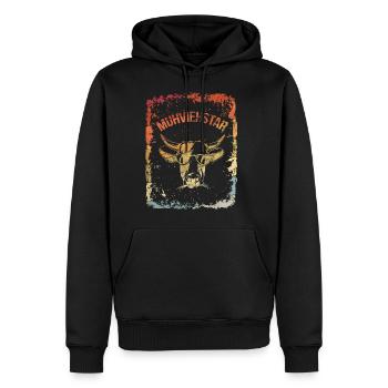Muhviehstar - Männer Premium Bio Hoodie - Schwarz - Vorne - Nico (187cm)