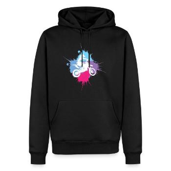 motocross motorrad biker bike motorsport geschenki - Männer Premium Bio Hoodie - Schwarz - Vorne - Nico (187cm)