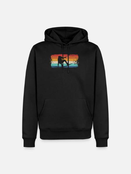 Vintage retro wakeboarding shirt wakeboarder - Men’s Premium Organic Hoodie - black