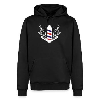 Barber Rasierer T-Shirt Geschenk - Männer Premium Bio Hoodie - Schwarz - Vorne - Nico (187cm)