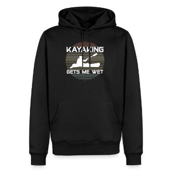Cadeau de t-shirt mouillé de Gest Me de kayak - Sweat à capuche Premium bio Homme - noir - Devant - Nico (187cm)
