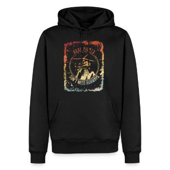 Helikopter Hubschrauber Pilot - Männer Premium Bio Hoodie - Schwarz - Vorne - Nico (187cm)