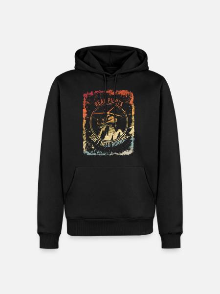 Helicopter Helicopter Pilot - Men’s Premium Organic Hoodie - black