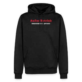 Außer Betrieb - Lustiger Spruch - Männer Premium Bio Hoodie - Schwarz - Vorne - Nico (187cm)